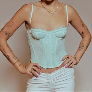 Urban outfitters modern love corset light blue!